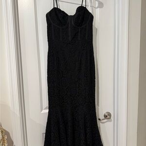 Lulus Elegant Black Lace Dress